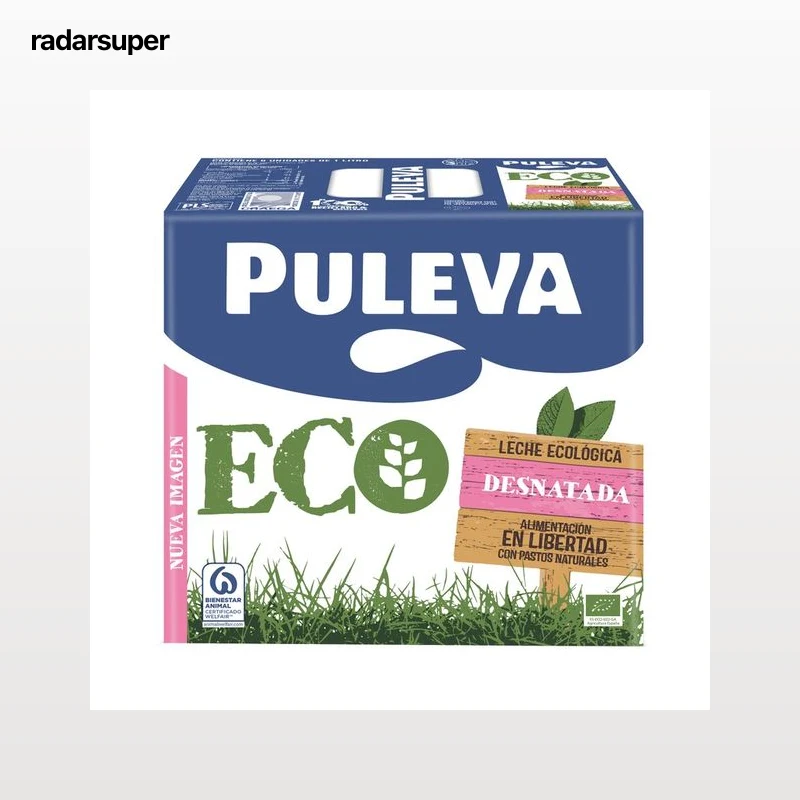 PULEVA Eco Leche desnatada pack de  6 uds  x 1 l.