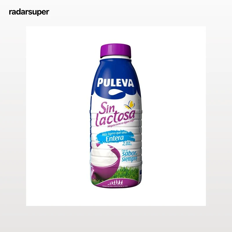 PULEVA Leche entera de vaca, sin lactosa  Mañanas ligeras 1 l.