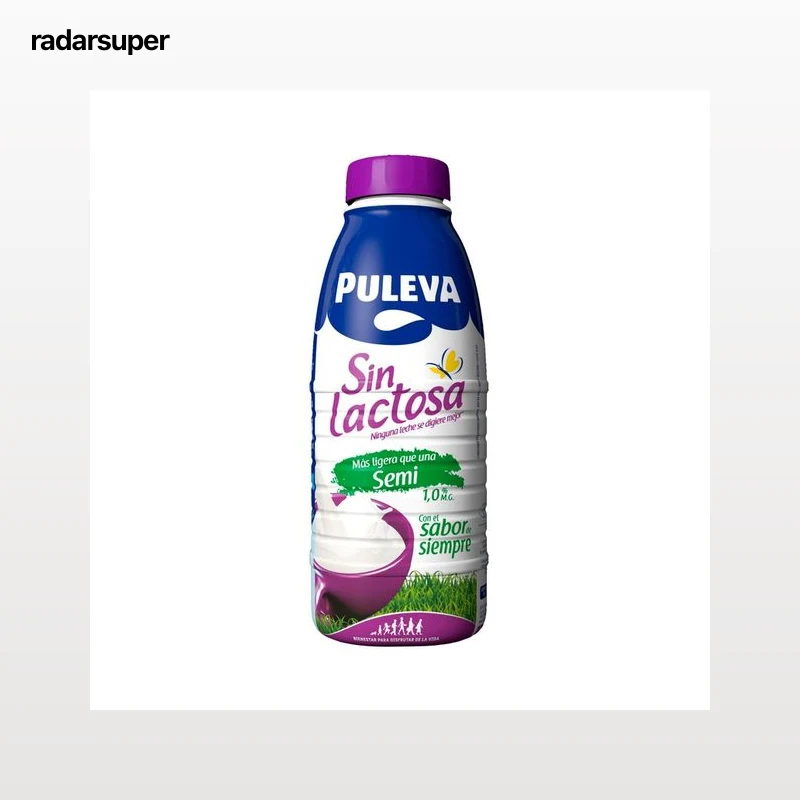 PULEVA Leche semidesnatada de vaca sin lactosa  Mañanas ligeras 1l.