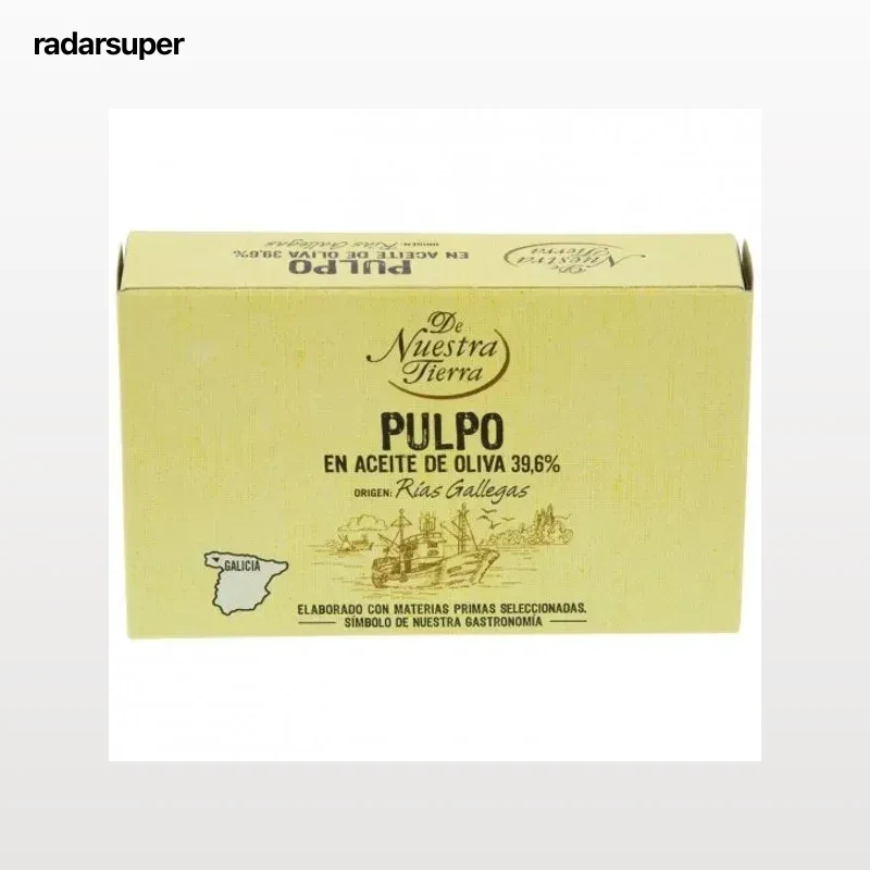 Pulpo de las Rías Gallegas en aceite de oliva De Nuestra Tierra 67 g.