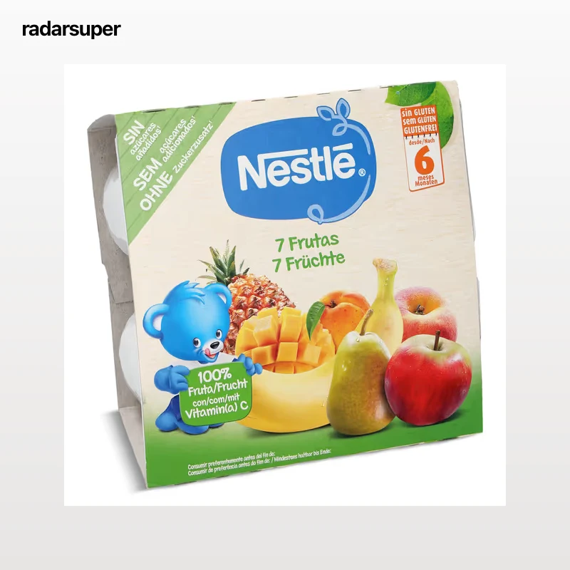 Puré de 7 frutas sin gluten Nestlé pack 4 x 100 g