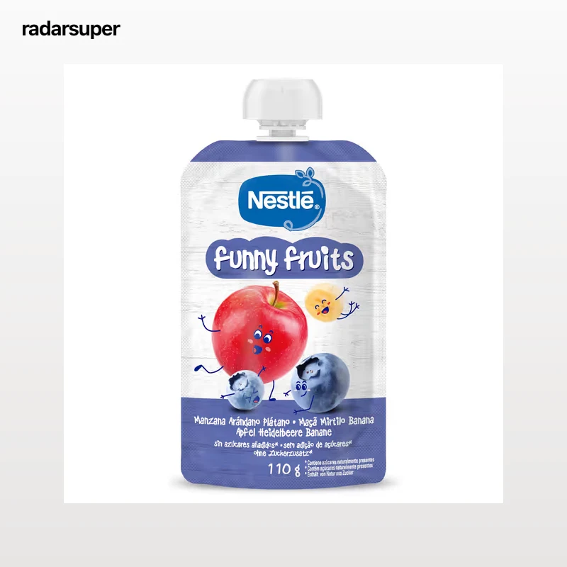 Puré de arándanos, manzana y plátano funny fruits Nestlé 110 g