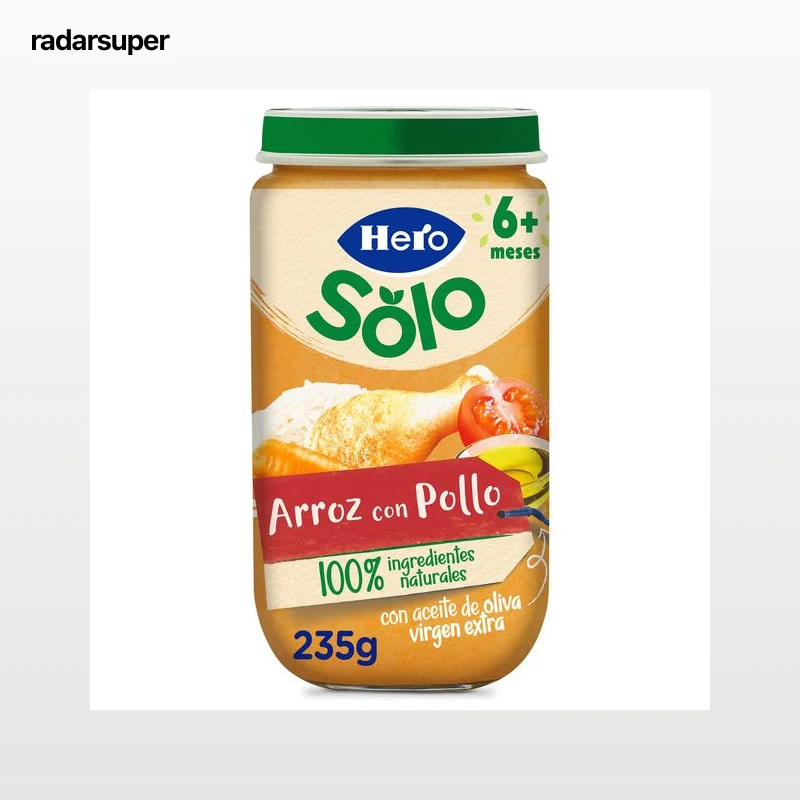 Puré de arroz con pollo Hero 235 g