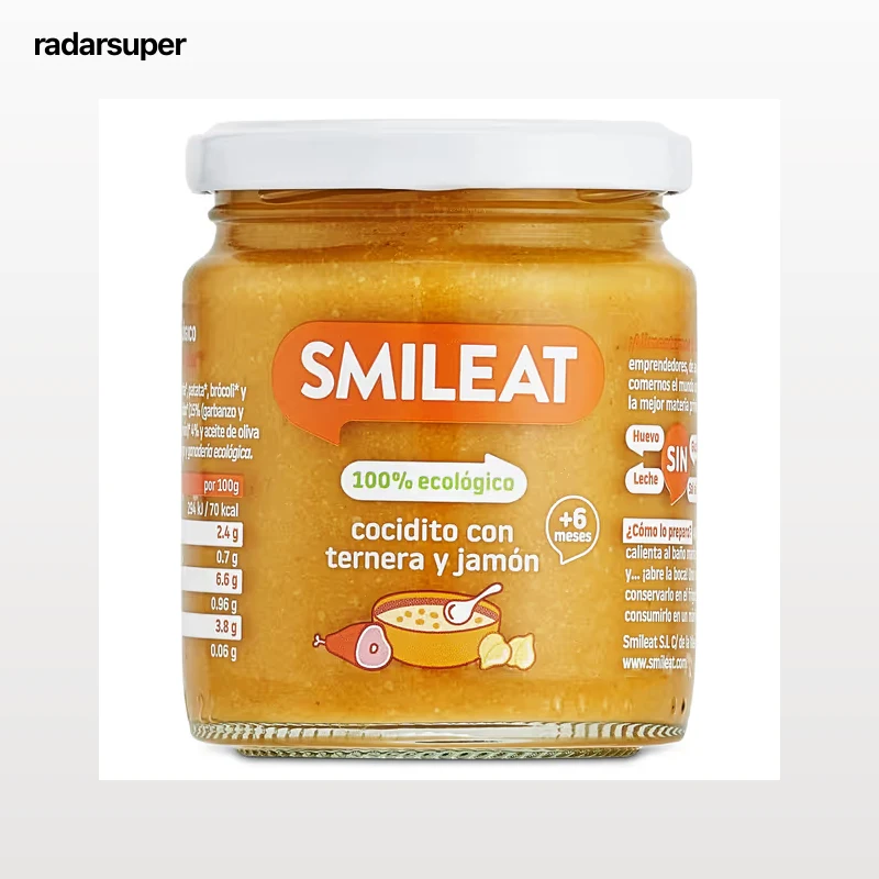 Puré de cocido con ternera y jamón Smileat 230 g