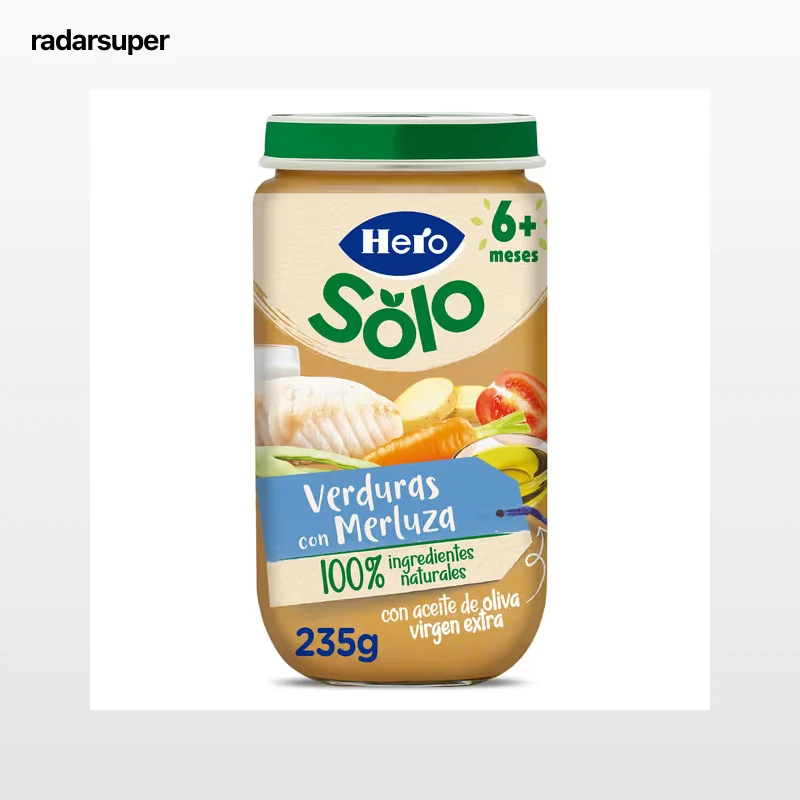 Puré de verduritas con merluza Hero 235 g