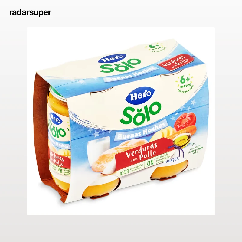 Puré de verduritas con pollo Hero 2 x 190 g