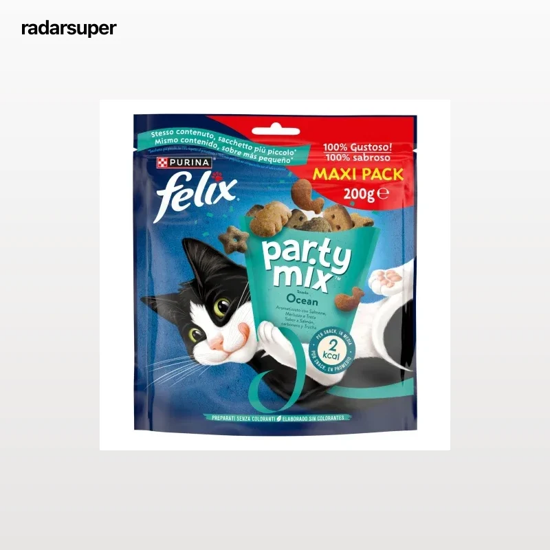 Purina Felix Snacks para Gatos Party Mix Seaside Mix 200g
