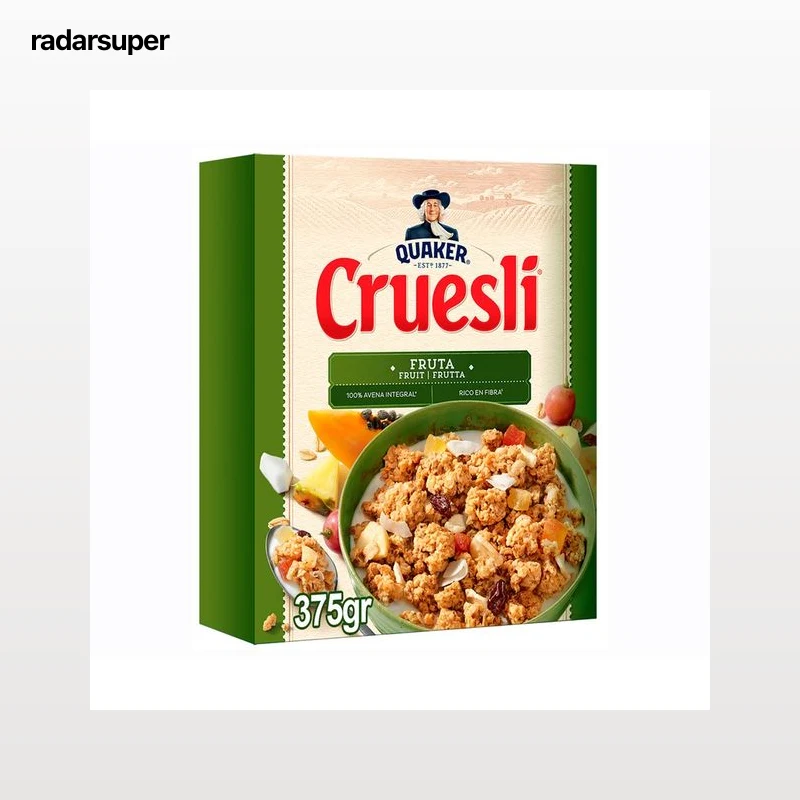 QUAKER Cereales muesli con frutas Cruesli 375 g.