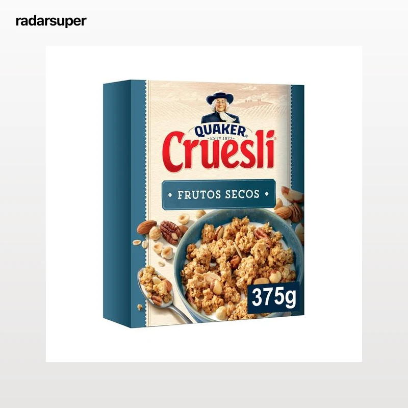 QUAKER Cruesli Cereales muesli con frutos secos 375 g.