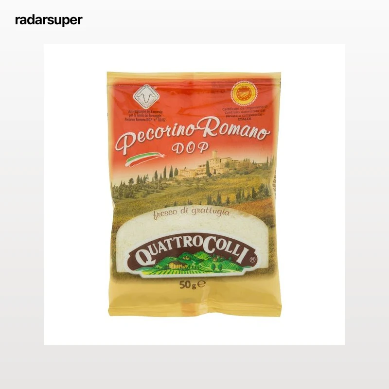 QUATTROCOLLI Queso Pecorino Romano con Denominación de Origen Protegida (DOP) rallado 50 g.