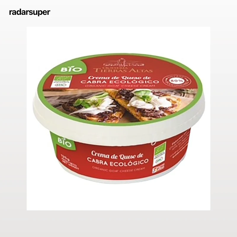 QUESERIA TIERRAS ALTAS Tarrina de crema de queso de cabra ecológico 125 g.
