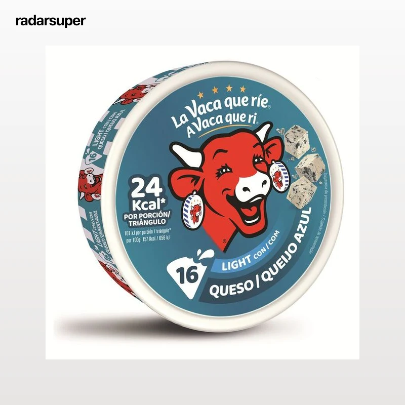 Quesito light con sabor suave y cremoso La Vaca Que Ríe 16 unidades azul