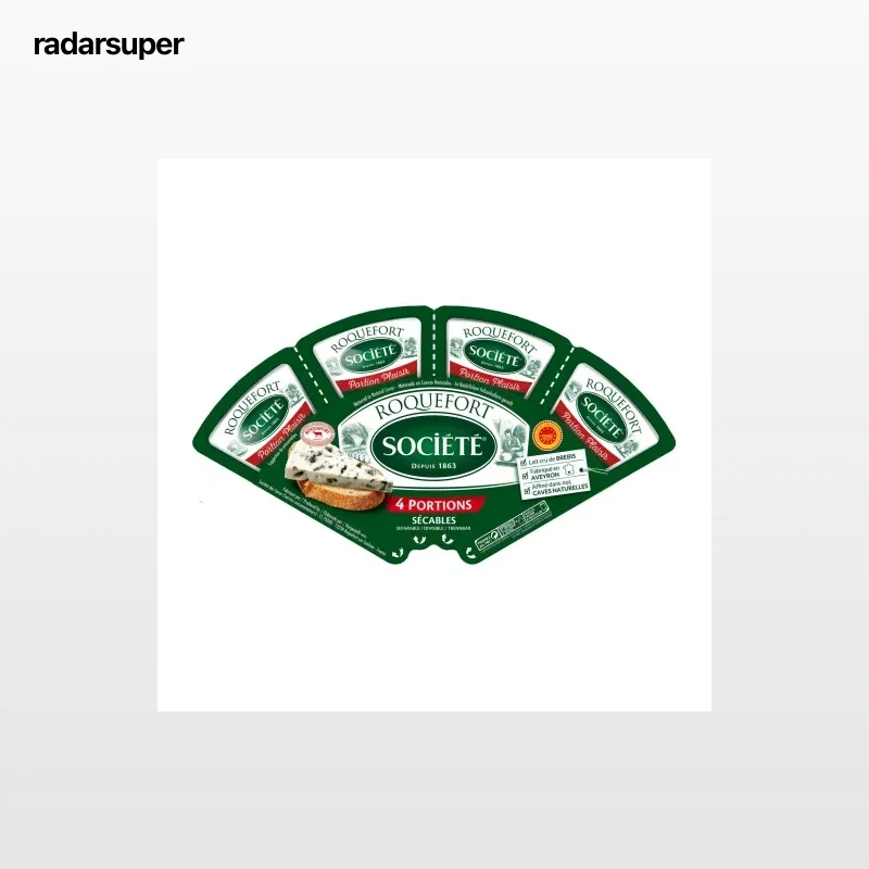 Queso azul roquefort Societé pack de 4 cuñas de 25 g