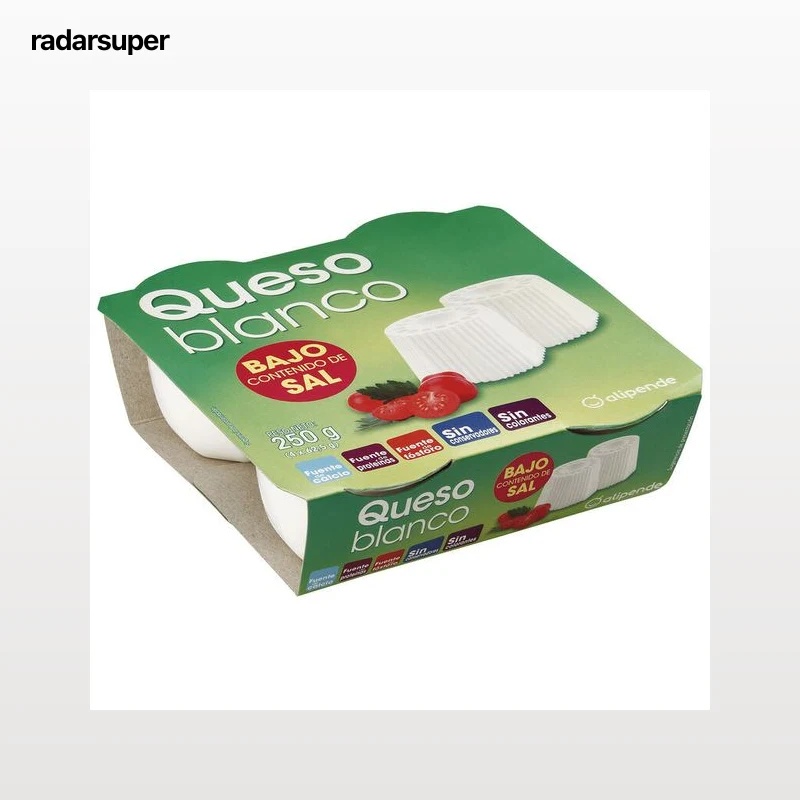 Queso blanco sin sal Alipende pack 4 uds
