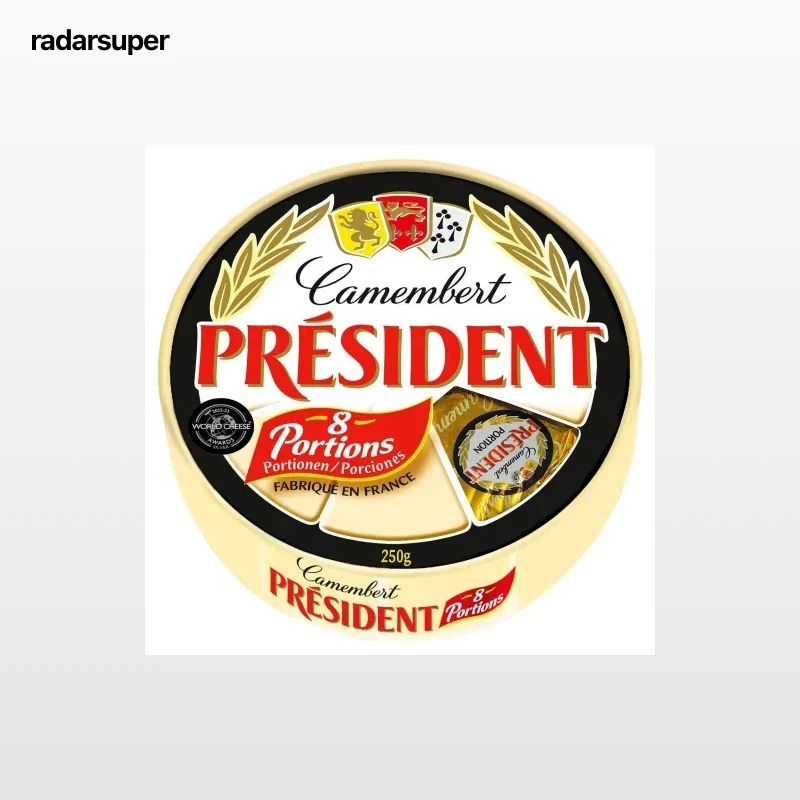 Queso camembert en porciones President 250 g