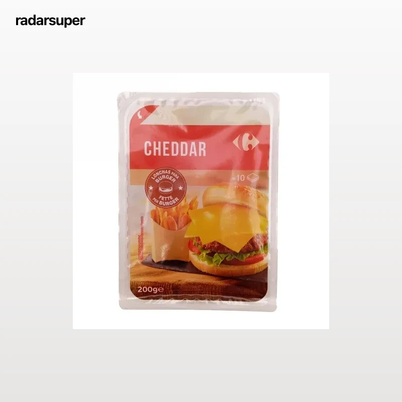 Queso cheddar en lonchas Carrefour 200 g.