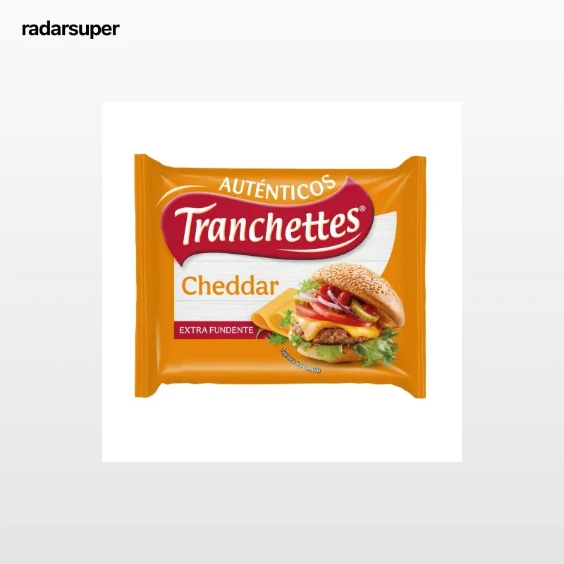 Queso cheddar fundido en lonchas Tranchettes La Vaca Que Ríe sin gluten 150 g.
