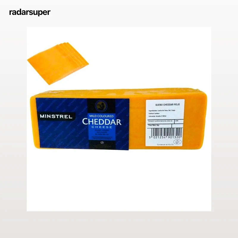 Queso Cheddar rojo MINSTREL - Loncha normal 1 a 2 mm