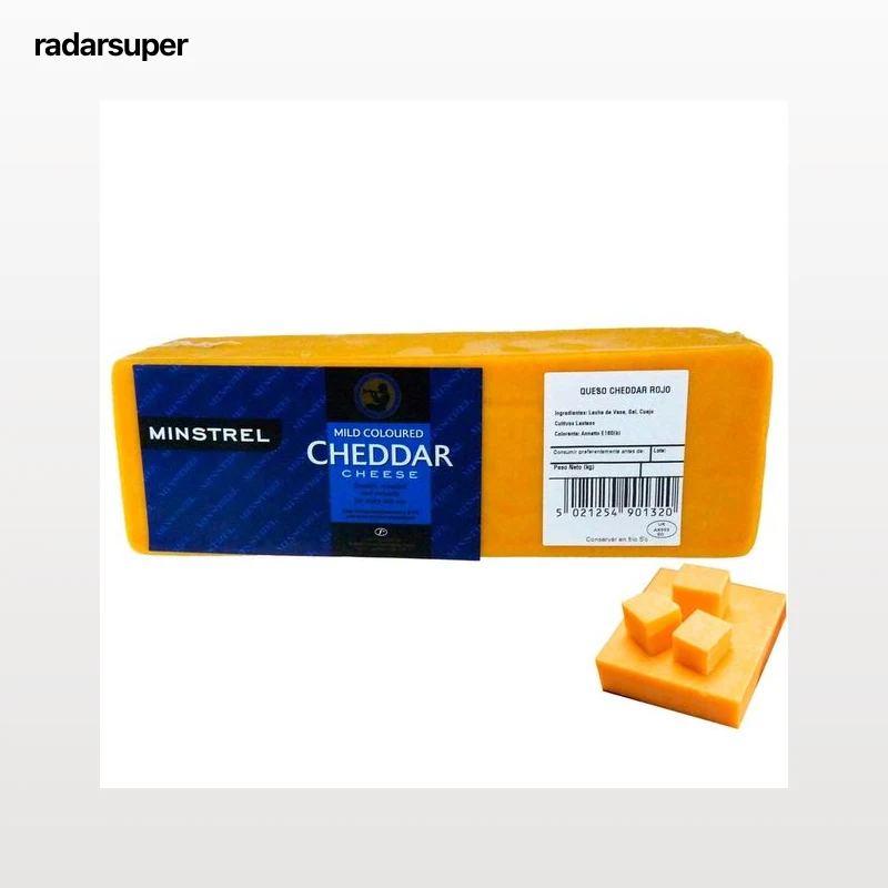 Queso Cheddar rojo MINSTREL - Taco ensalada 1 cm