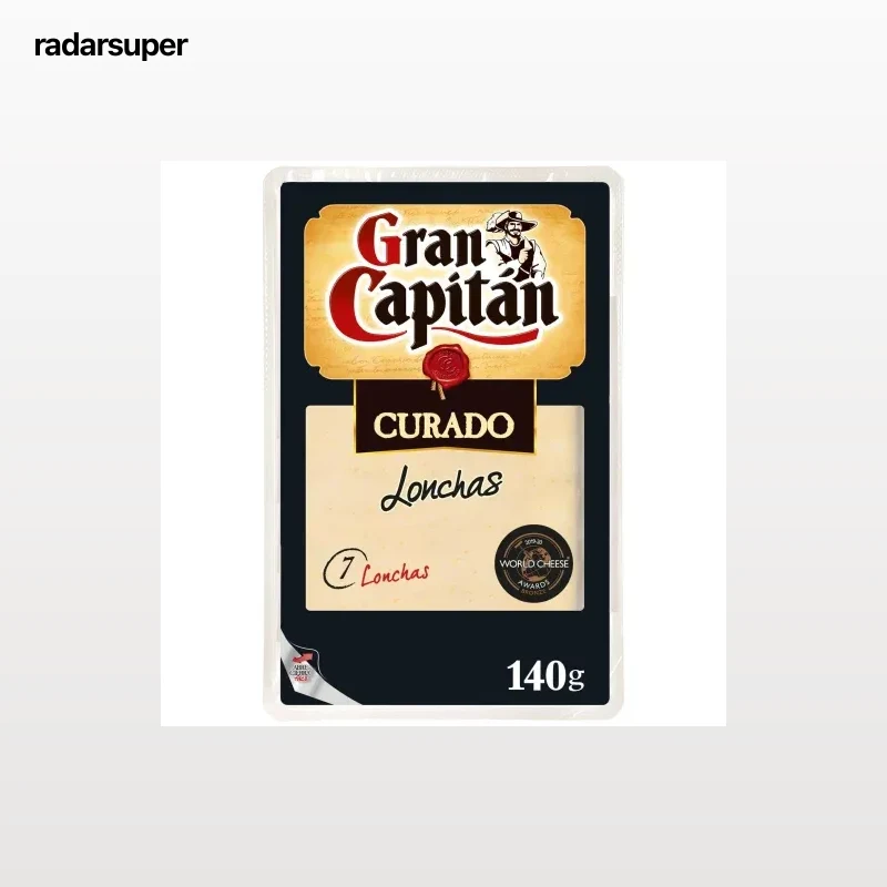 Queso curado en lonchas Gran Capitán 140 g.