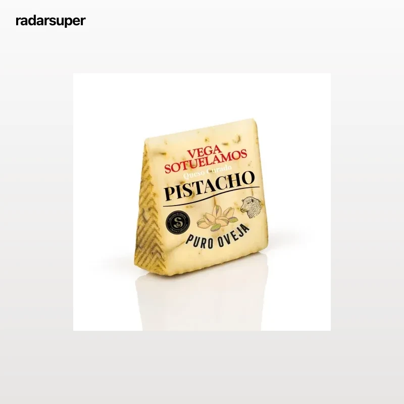 Queso curado puro de oveja con pistacho Vega Sotuélamos 200 g