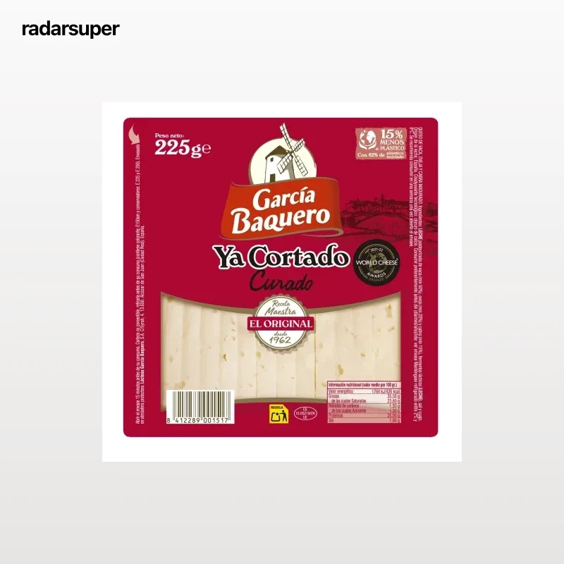 Queso curado ya cortado García Baquero 225 g