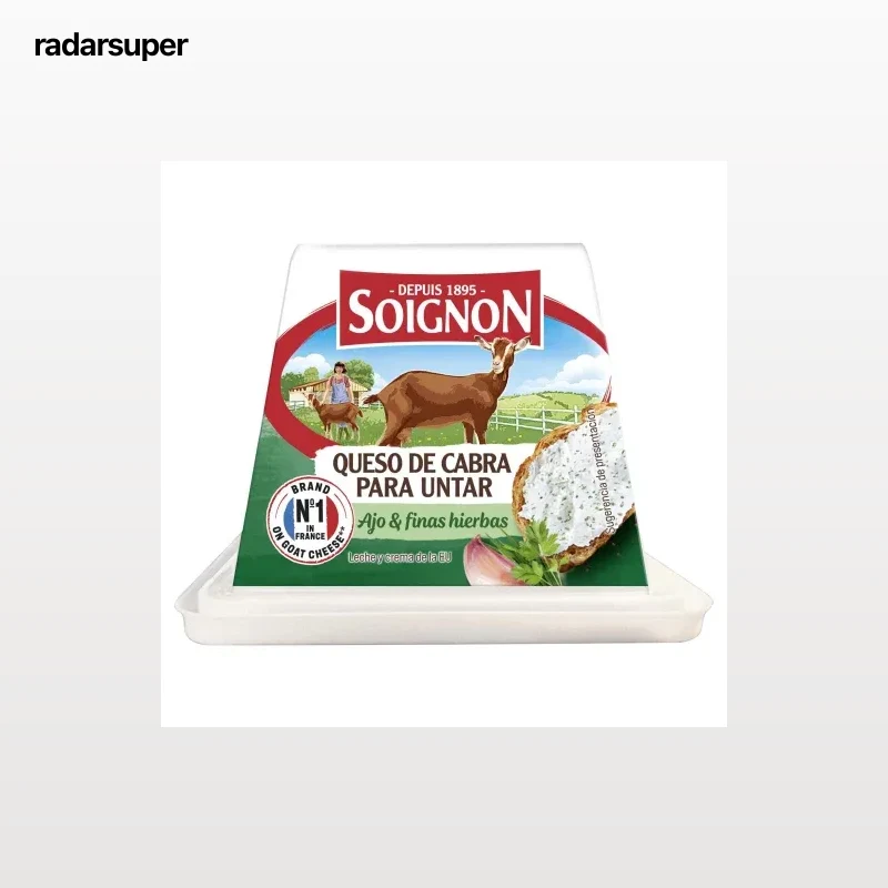 Queso de cabra untable con ajo y finas hierbas en pirámide Soignon 150 g.