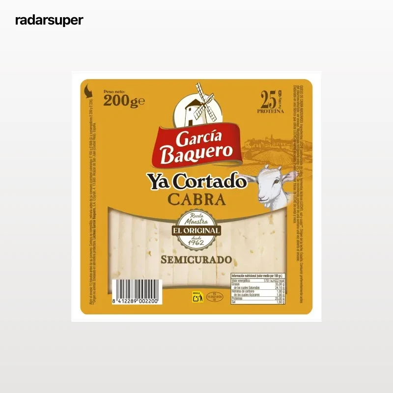 Queso de cabra ya cortado García Baquero cuña de 200 g