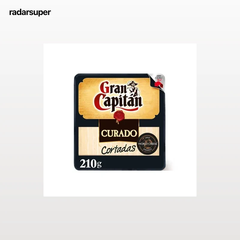 Queso de mezcla curado en cuña cortada Gran Capitán 210 g