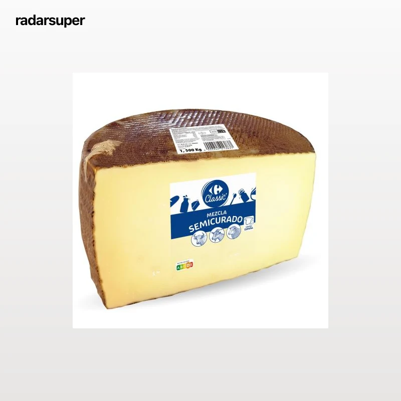 Queso de mezcla semicurado media pieza Carrefour Classic 1,5 kg