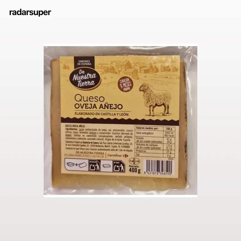 Queso de oveja añejo De Nuestra Tierra 400 g