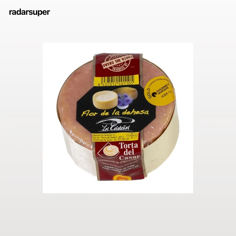 Queso de oveja madurado DOP Torta del Casar en pieza Flor de La Dehesa 380 g.