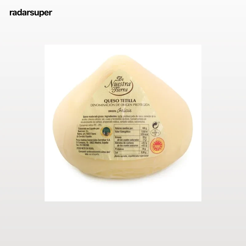 Queso de tetilla Gallego D.O.P. Tetilla De Nuestra Tierra pieza de 850 g aprox