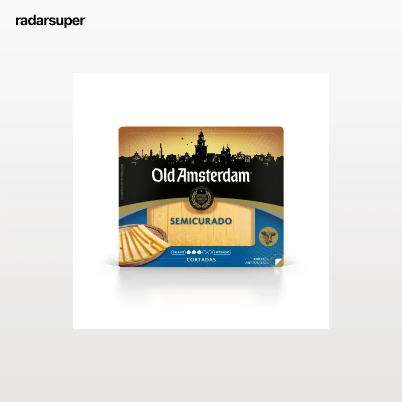 Queso de vaca semicurado cuña cortada Old Amsterdam sin lactosa 200 g.