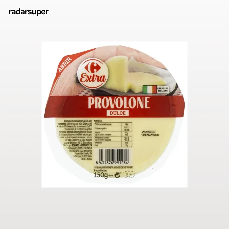 Queso de Vaca Tierno Provolone dulce Carrefour Extra pieza de 150 g