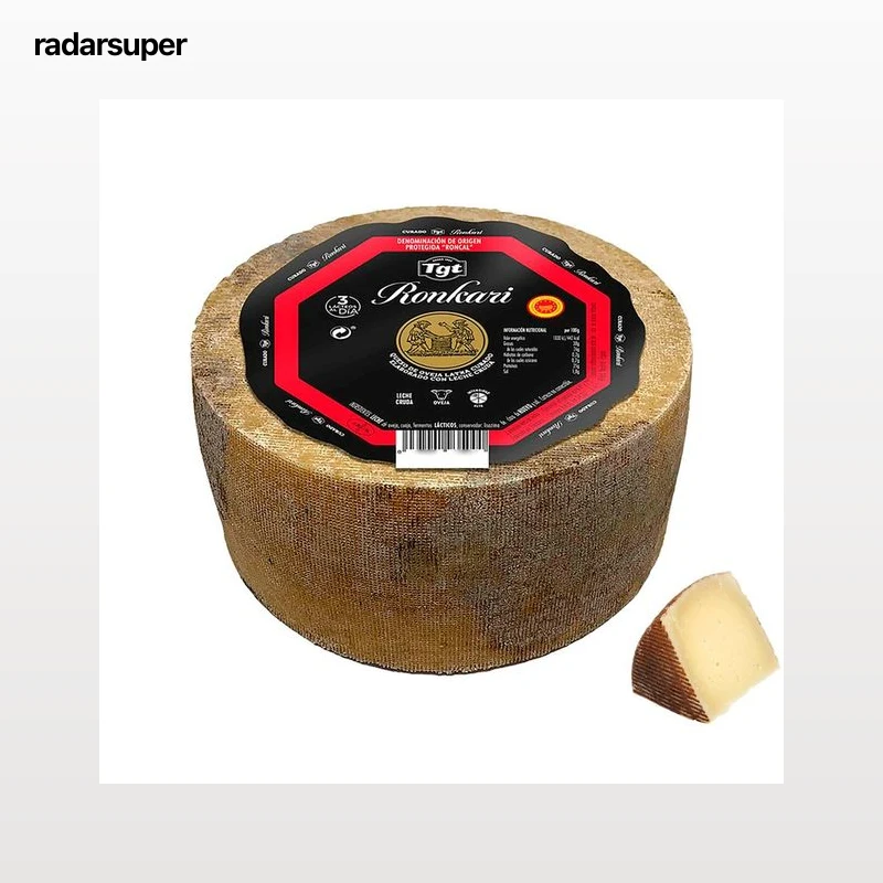 Queso DOP roncal viejo leche cruda RONKARI. - Trozo