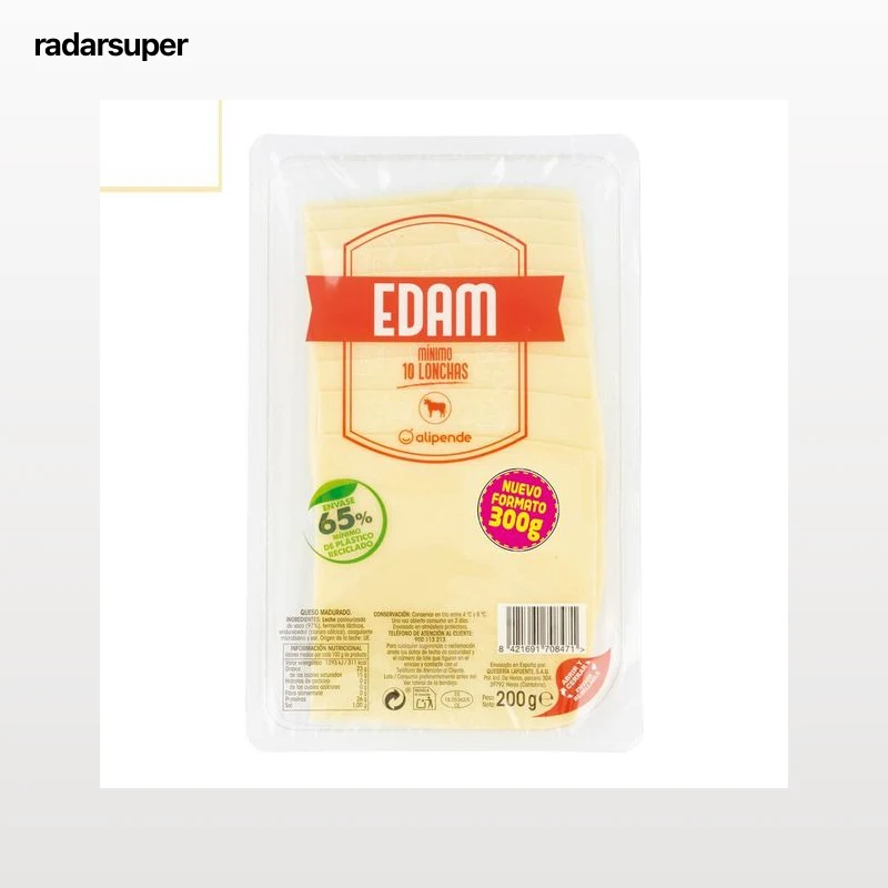 Queso edam lonchas madurado Alipende 300 g