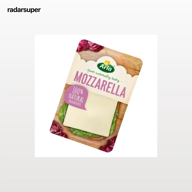 Queso en lonchas mozzarella en lonchas Arla 150 g.