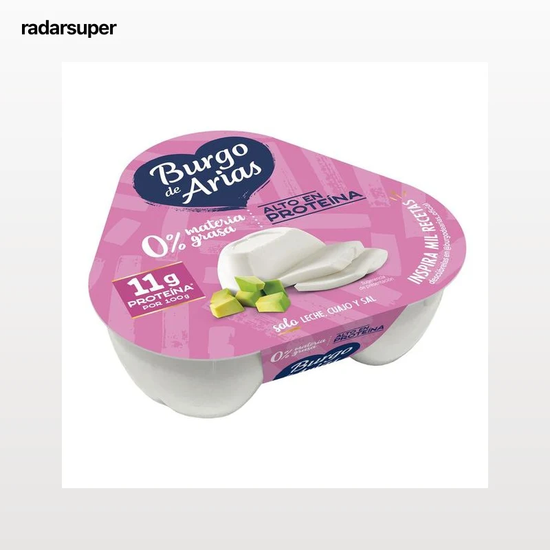 Queso fresco 0% materia grasa Burgo de Arias pack 3 uds