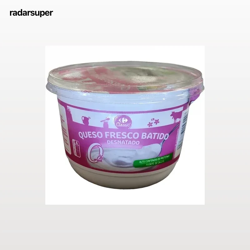 Queso fresco batido desnatado Carrefour Classic 500 g.