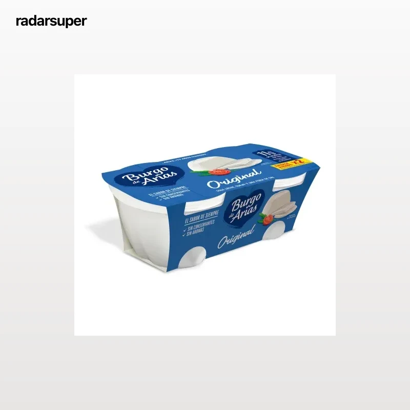 Queso fresco Original Burgo de Arias pack de 2 unidades de 230 g.
