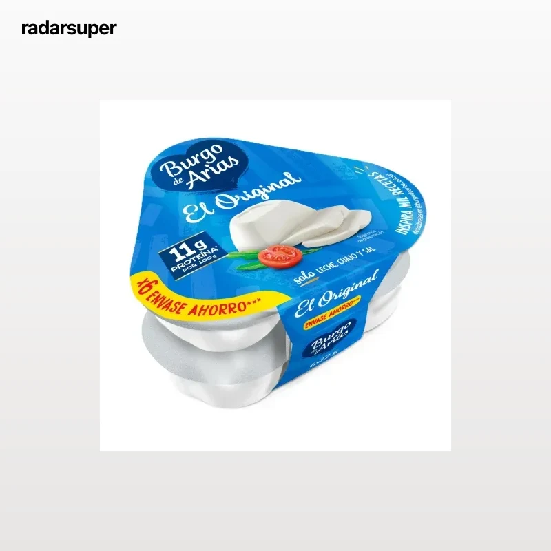 Queso fresco Original Burgo de Arias pack de 6 unidades de 72 g.