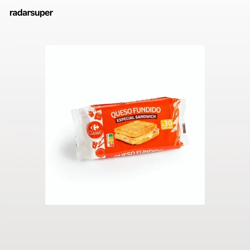 Queso Fundido en Lonchas Carrefour Classic 555 g.