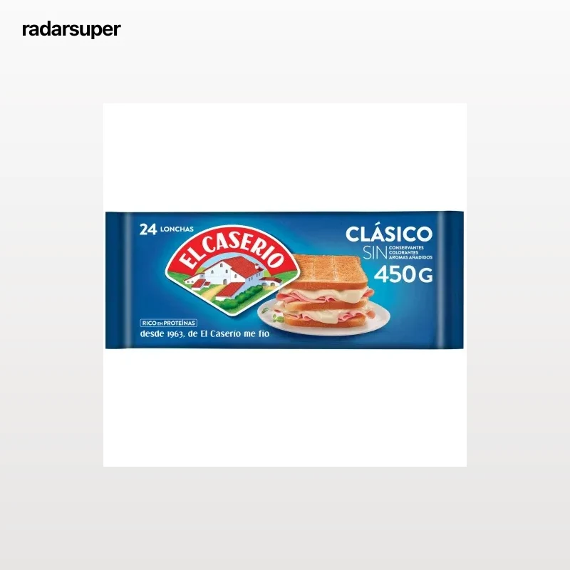 Queso fundido en lonchas El Caserío sin gluten 450 g.