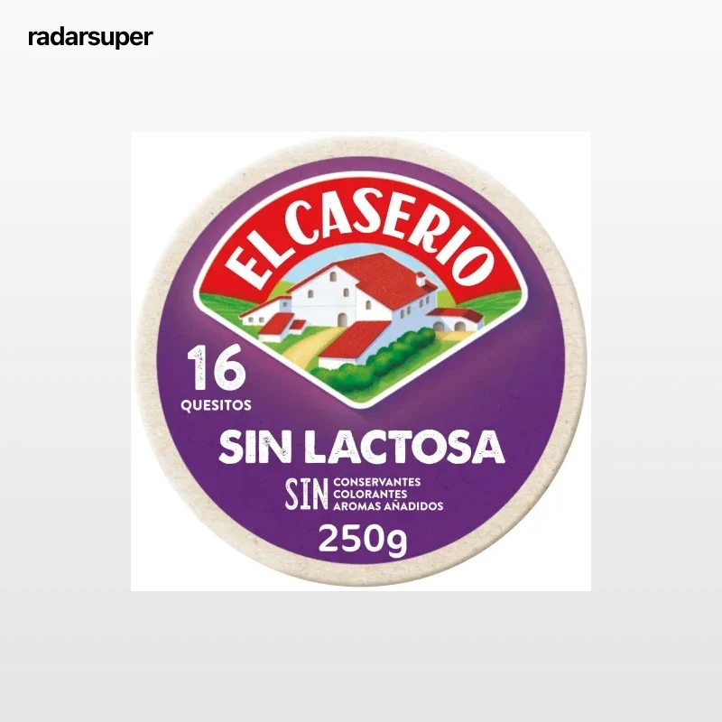 Queso fundido en porciones El Caserío sin gluten y sin lactosa 250 g.