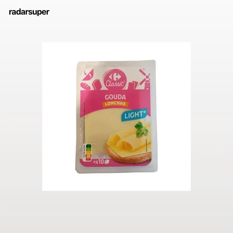 Queso gouda en lonchas light Carrefour Classic' 200 g.