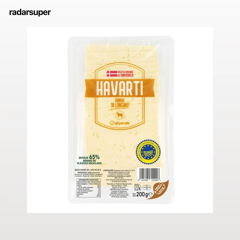 Queso havarti en lonchas Alipende 200g