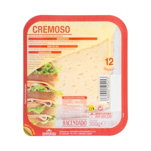 Queso lonchas cremoso de vaca