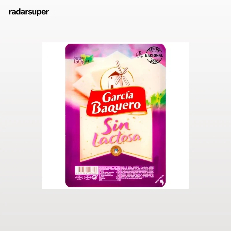 Queso lonchas García Baquero sin lactosa 150 g.