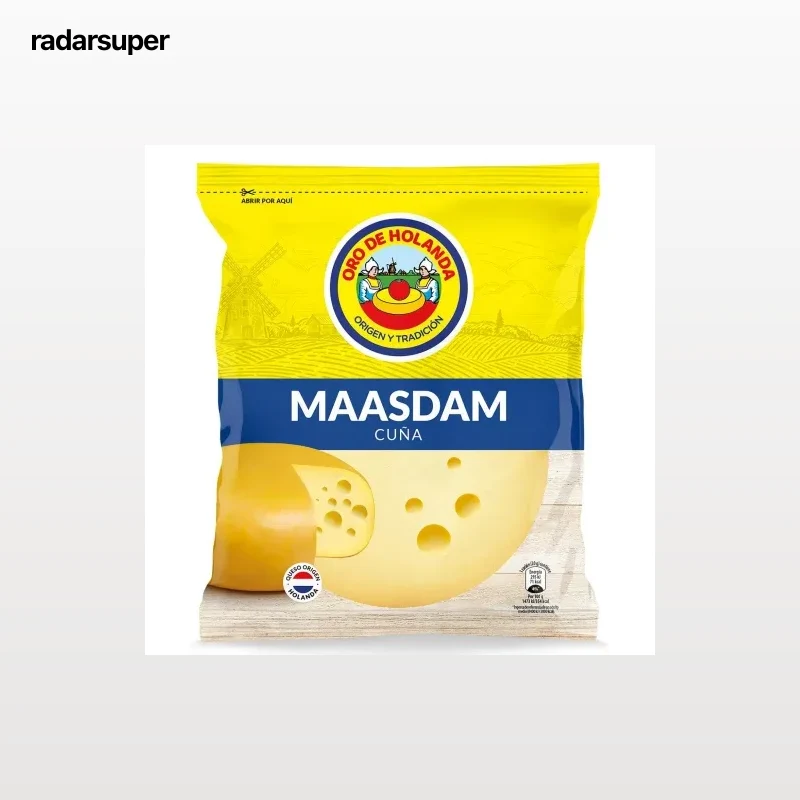 Queso maasdam Oro de Holanda cuña de 300 g.